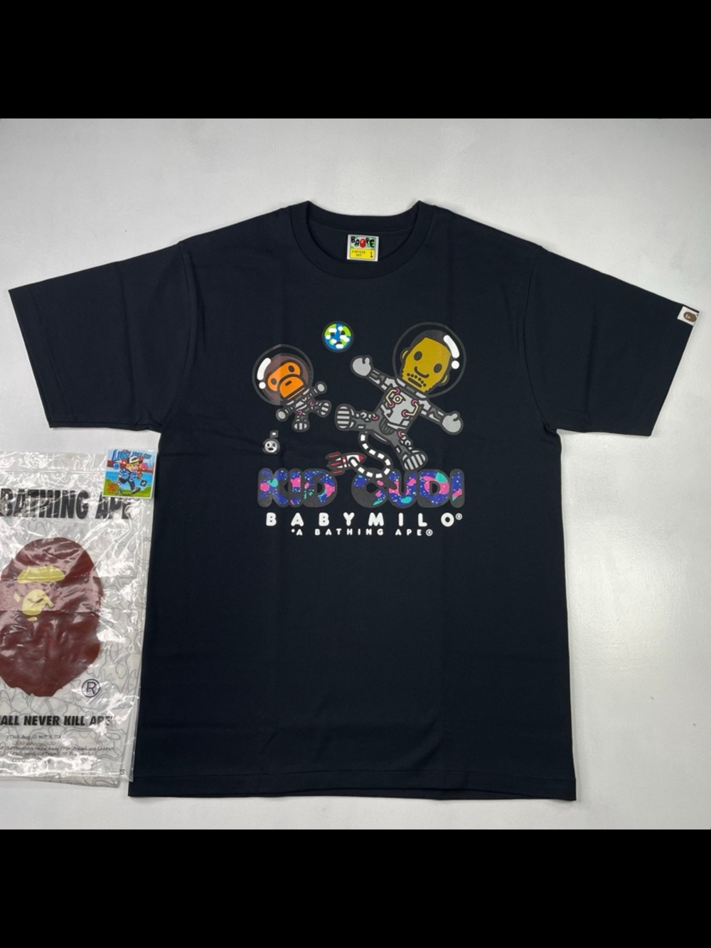Kid Cudi x A Bathing Ape Moon Man Rare 2021 Tee BAPE Size L